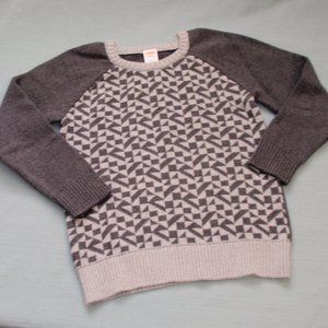 Gymboree Grey Geometric Print Boys Sweater Crewneck Pullover Sz 5 6